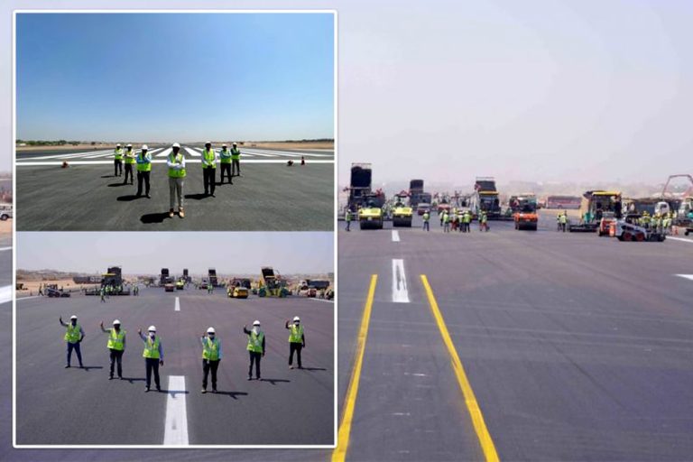 AHMEDABAD AIRPORT RUNWAY WORK , AIC INFRASTRUCTURE
